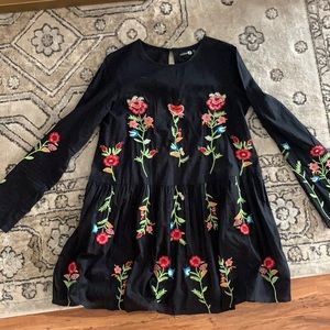 Boohoo Embroidered Dress